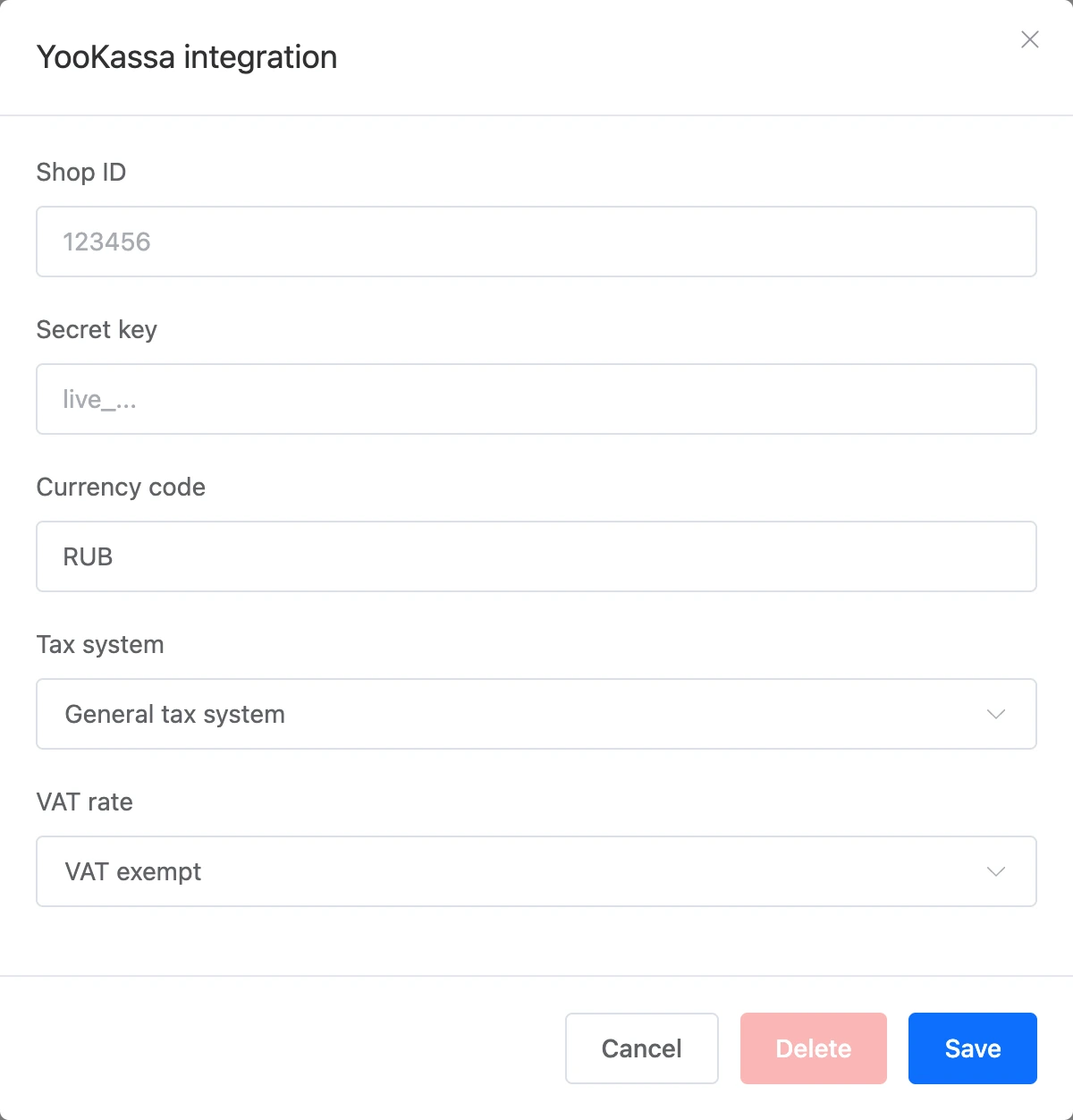 A bot payment integration window